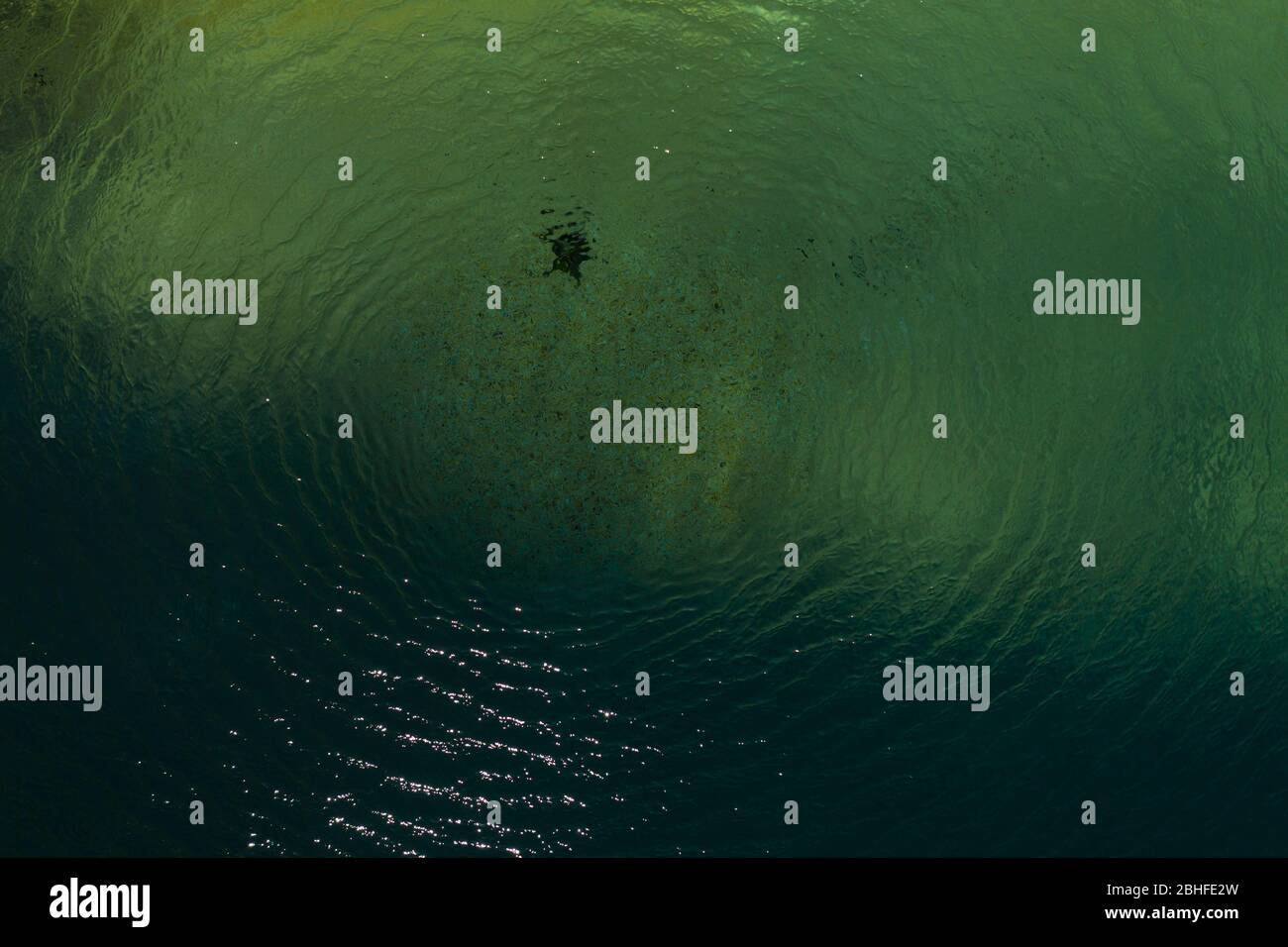 Ripples on dark and light coloured water Stock Photo
