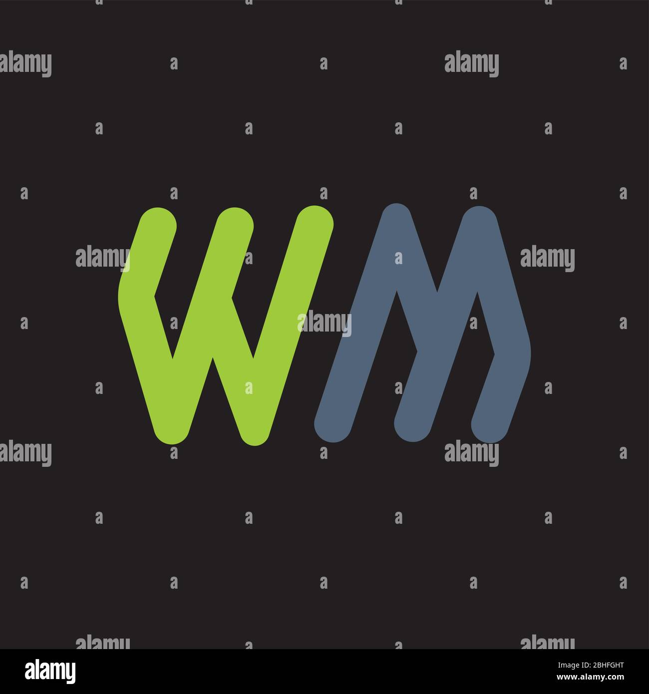 Initial letter wm logo or mw logo vector design template Stock Vector ...