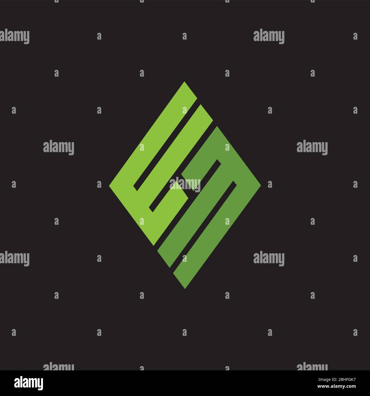 Initial letter wm logo or mw logo vector design template Stock Vector