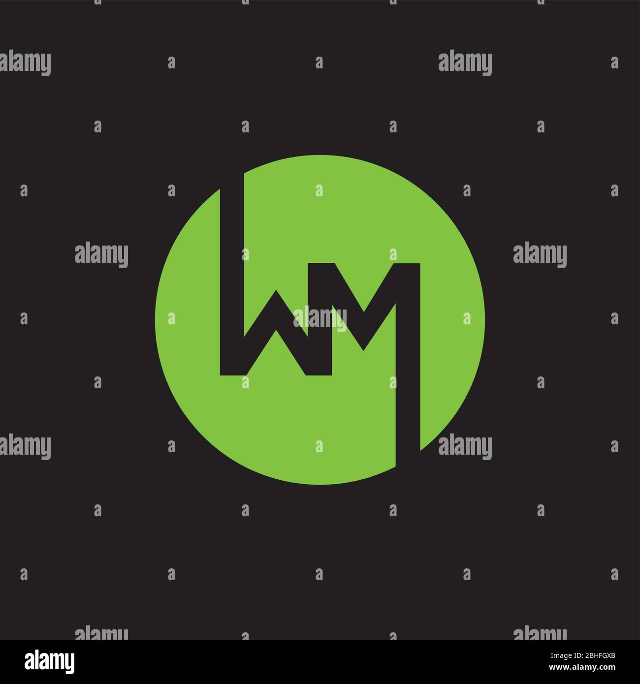 Initial letter wm logo or mw logo vector design template Stock Vector ...
