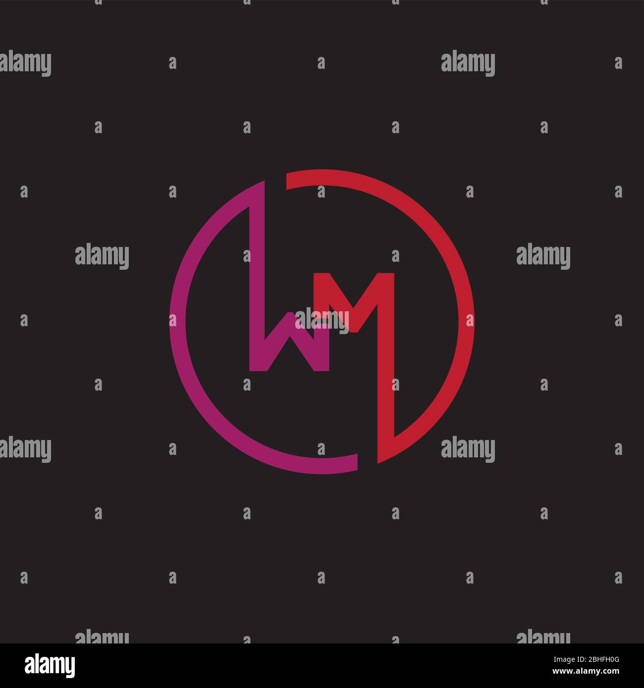 Initial letter wm logo or mw logo vector design template Stock Vector ...