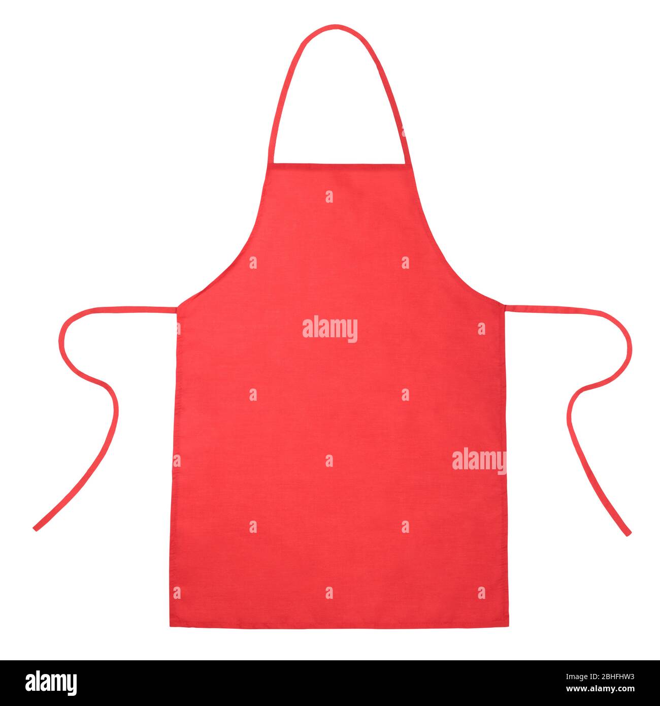 Red kitchen apron on white Stock Photo Alamy