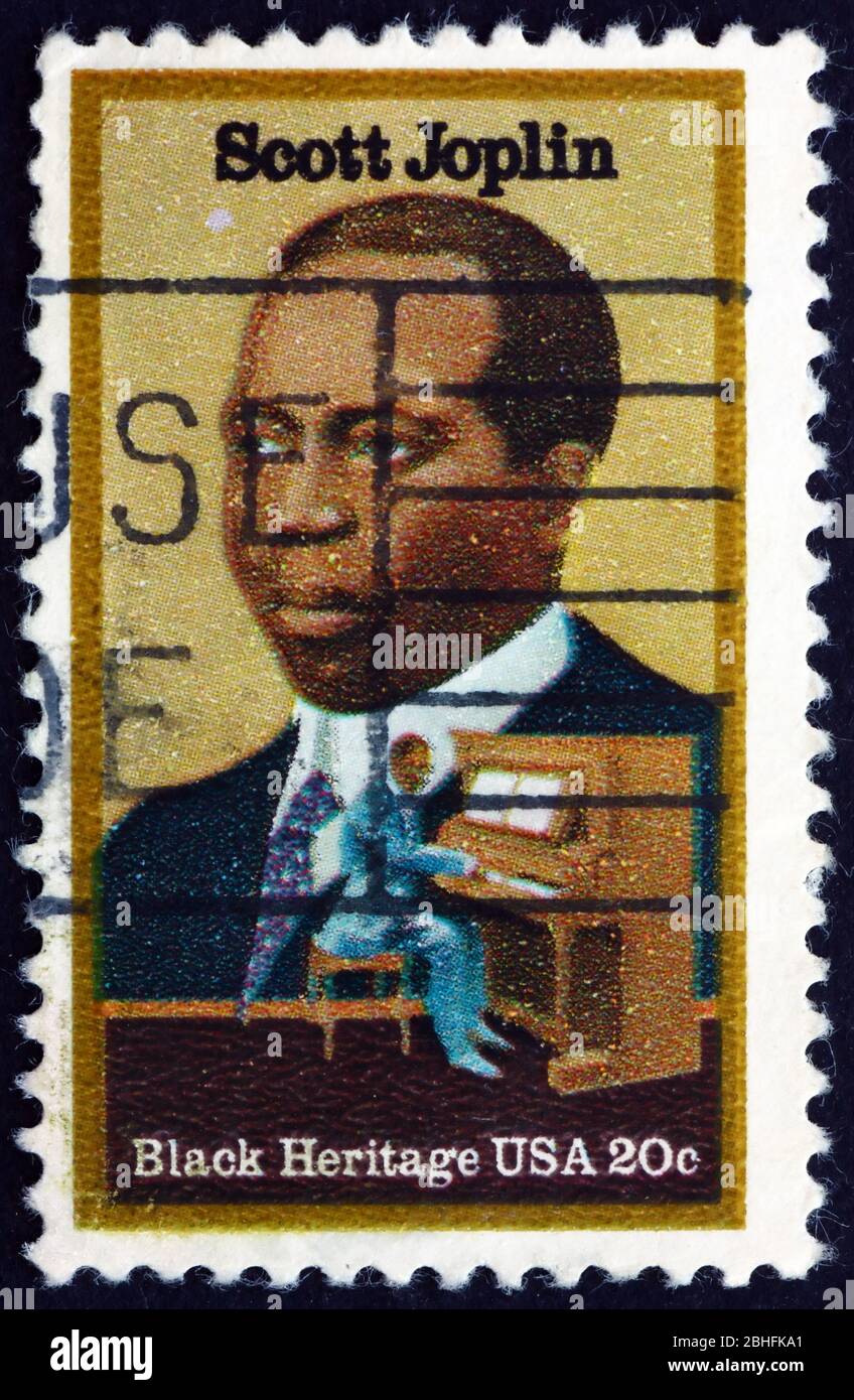 USA - CIRCA 1983: a stamp printed in the USA shows Scott Joplin, Ragtime Composer, circa 1983 Stock Photo