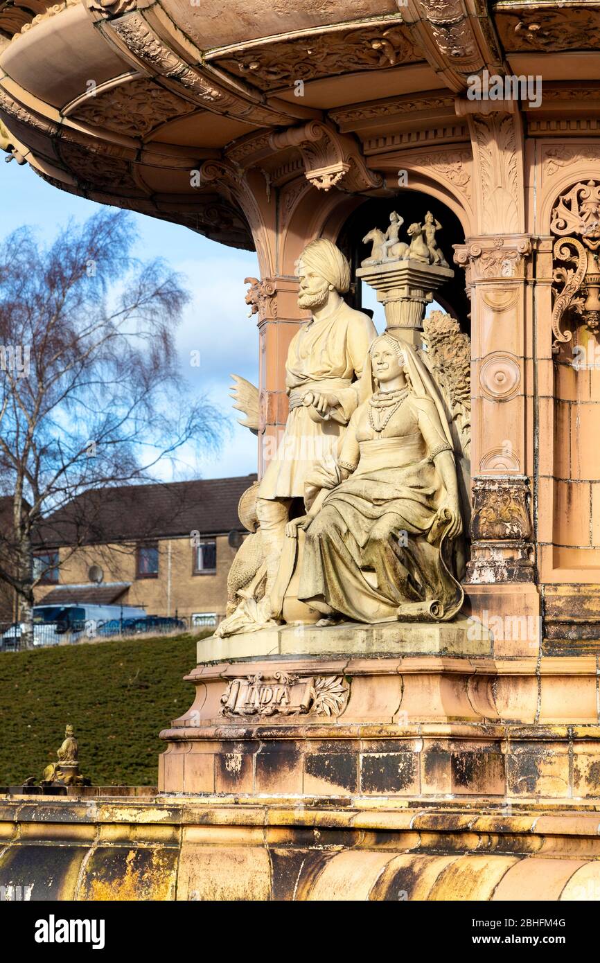 Doulton Fountain - largest terracotta fountain in the world designed to commemorate the Queen Victoria's Golden Jubilee in 1887, Glasgow, Scotland, UK Stock Photo