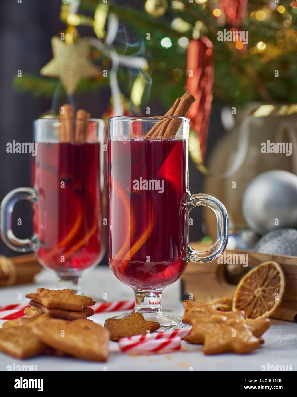 christmas glass cups