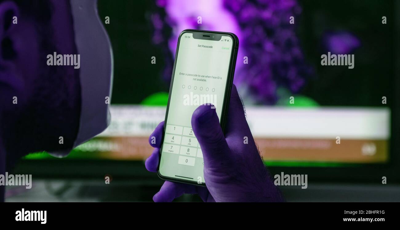 Paris, France Nov 10. 2017 enter a passcode when face id is not