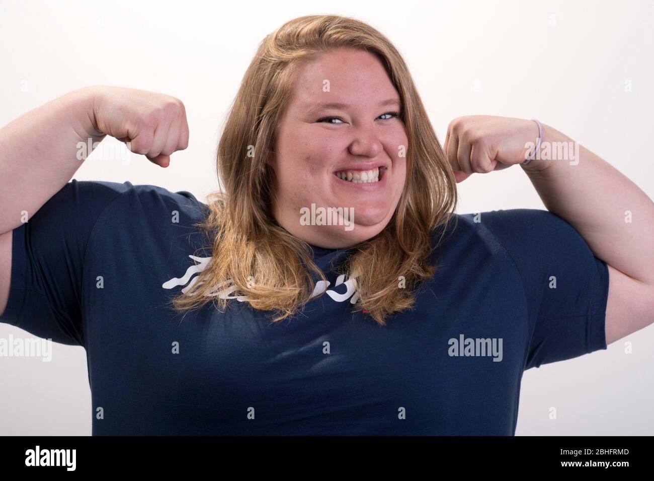 Weightlifter Holley Mangold poses during the Team USA Media Summit in Dallas, TX in advance of the 2012 London Olympics.  May 14, 2012 ©Bob Daemmrich Stock Photo