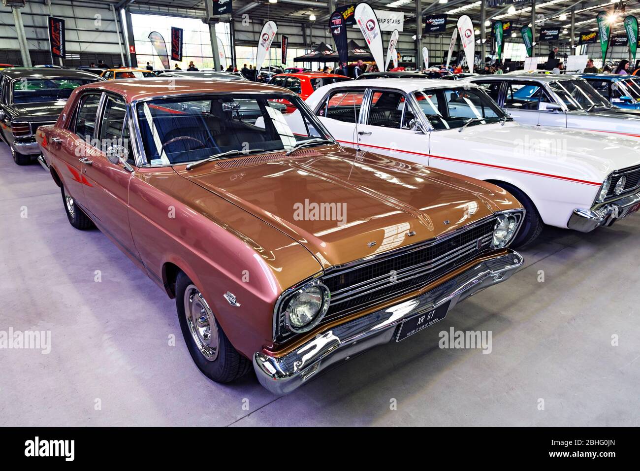 Automobiles /  Australian made 1967 Ford Falcon XR GT displayed at a motor show in Melbourne Victoria Australia. Stock Photo