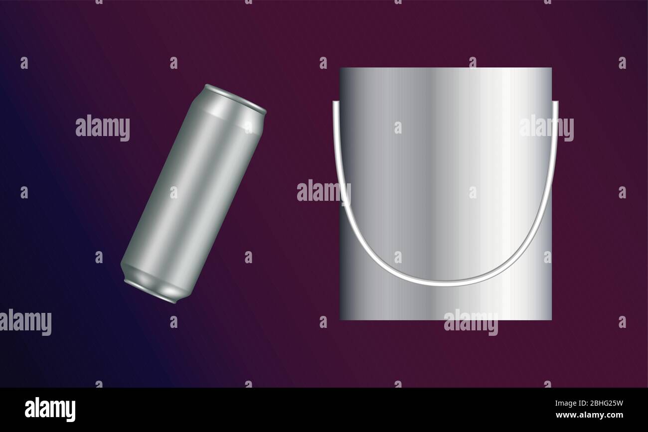 Download Mock Up Illustration Of Beer Can And Whisky Ice Bucket On Abstract Background Stock Vector Image Art Alamy PSD Mockup Templates