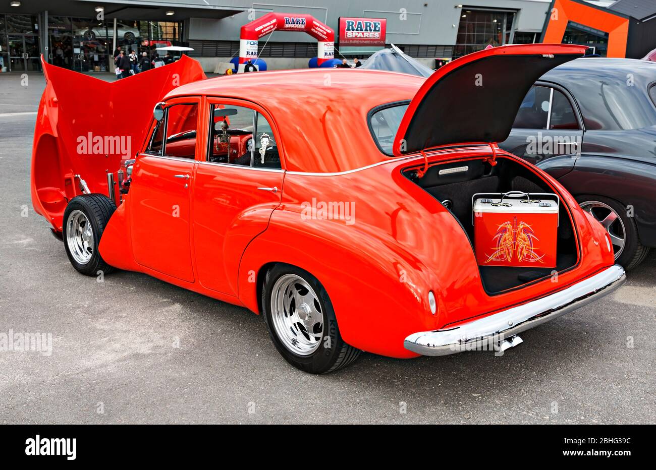 Automobiles /  Australian made 1948-53 FX Holden Sedan displayed at a motor show in Melbourne Victoria Australia. Stock Photo