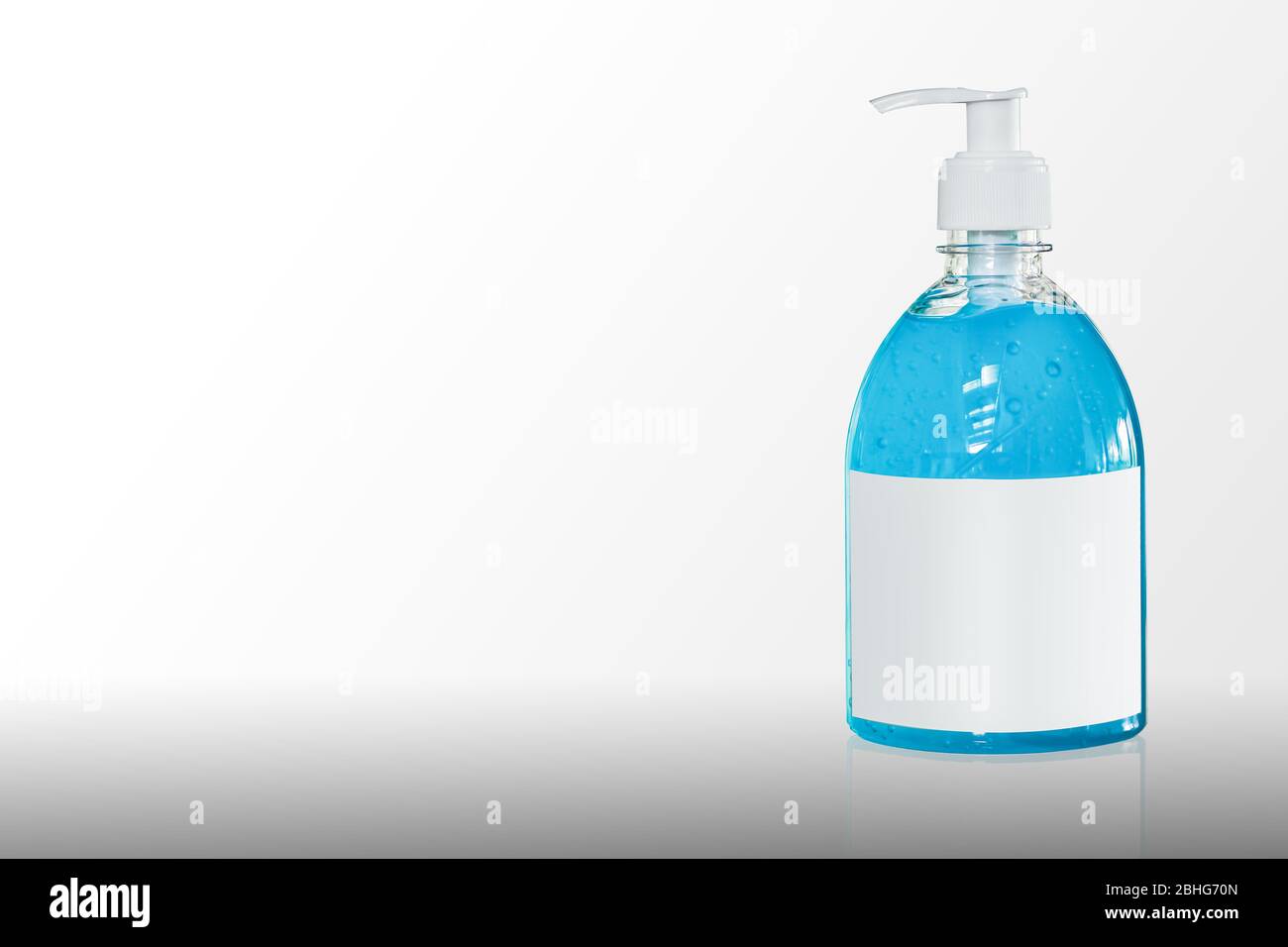 Alcohol Gel Bottle Pump With Empty White Lable For Add Logo Mockup Hand Sanitizer Isolated Clipping Path On White Background For Mockup Stock Photo Alamy