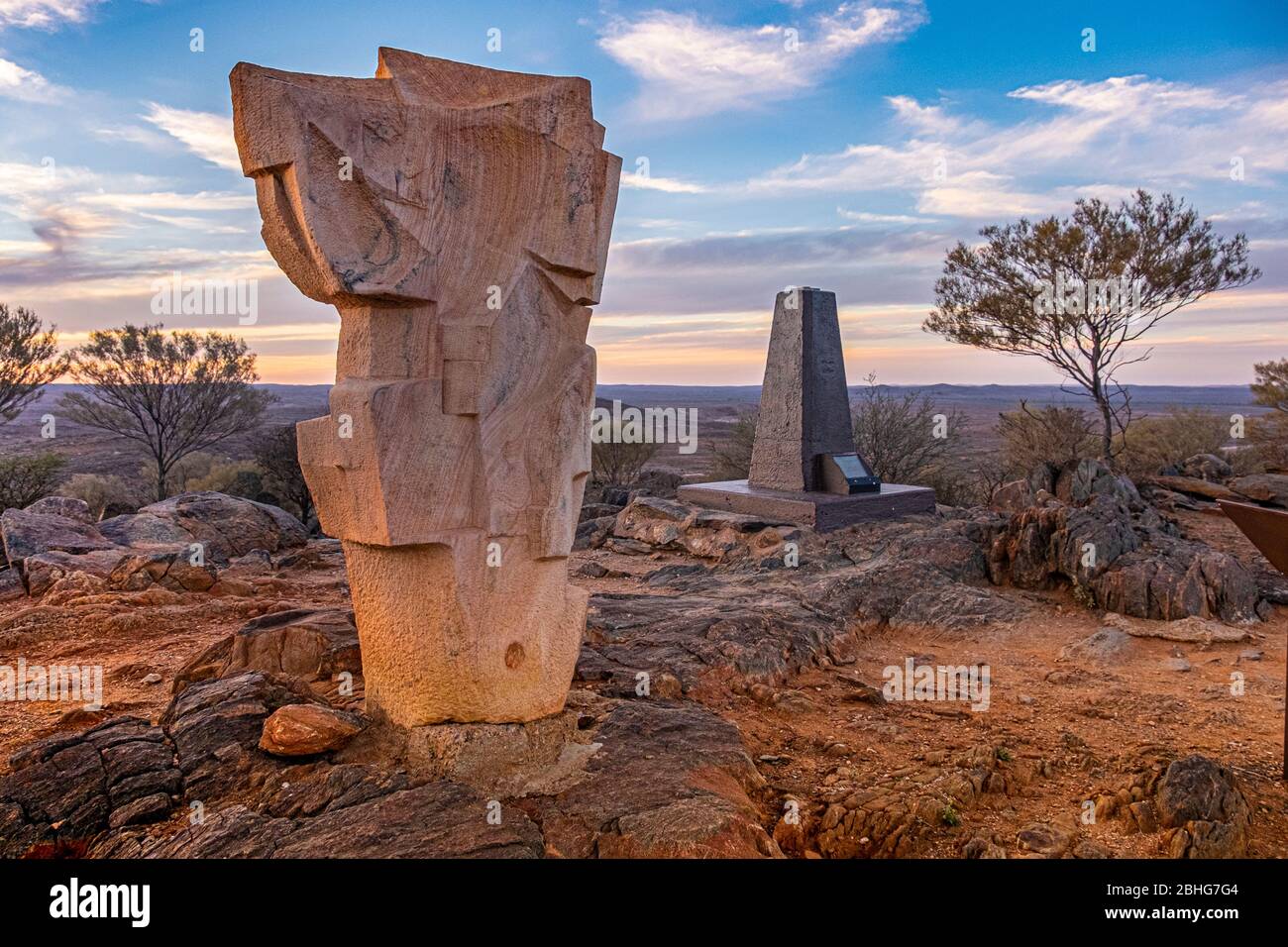 Sculpture Symposium, The Living Desert Reserve, Broken Hill, New South Wales (NSW), Australia. Stock Photo