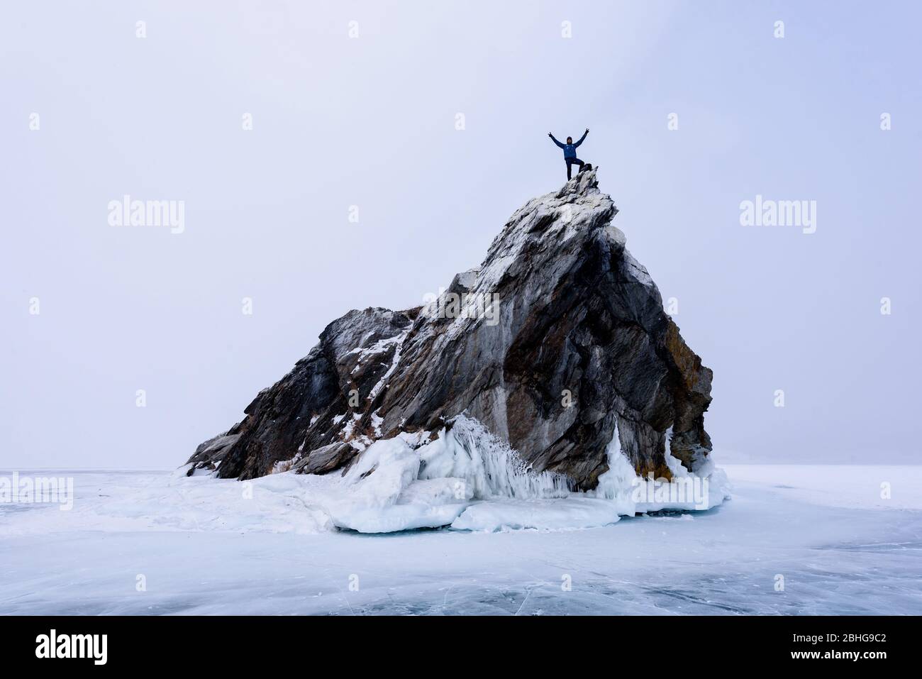 Ice cliff climber man hi-res stock photography and images - Alamy