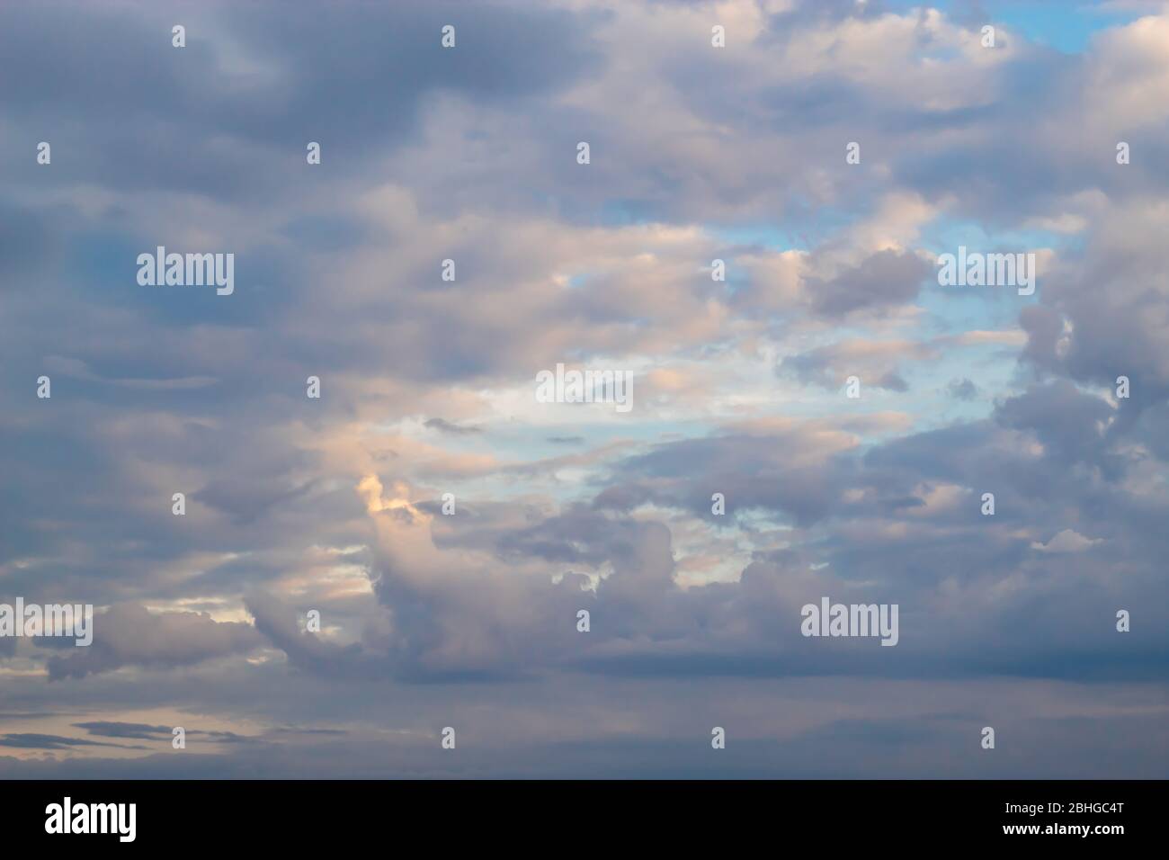 The beauty of the evening sky with clouds Stock Photo