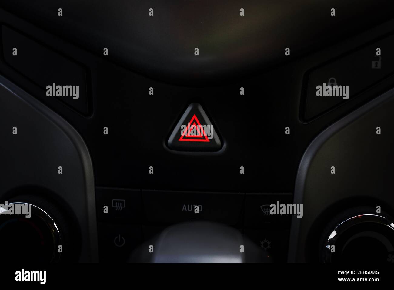 Photo of Close up of Emergency brake button on Chevrolet Cruise 2015