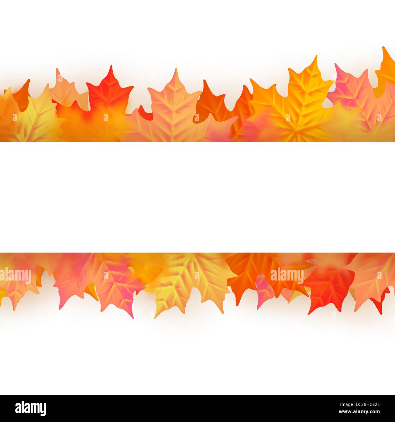 Autumn poster with beautiful color leaves. EPS 10 Stock Vector