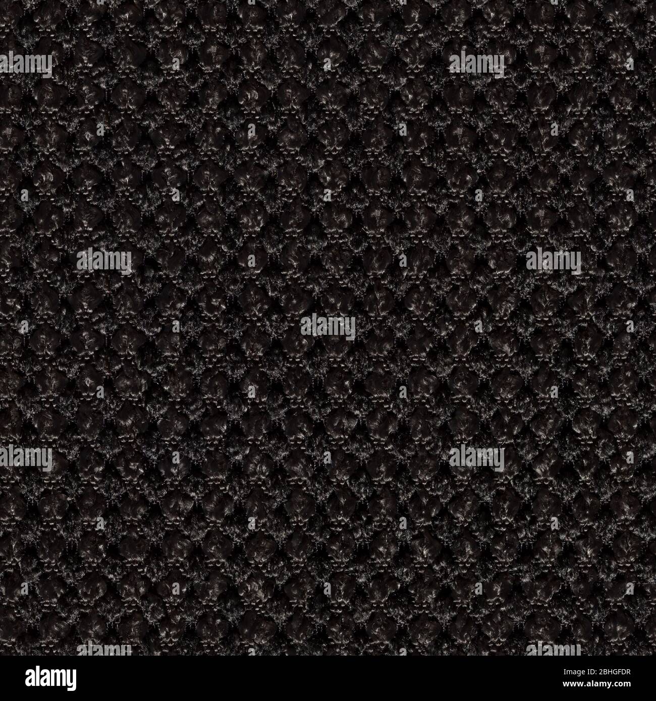 Contrast black tissue background for your interior. Seamless square texture. Stock Photo