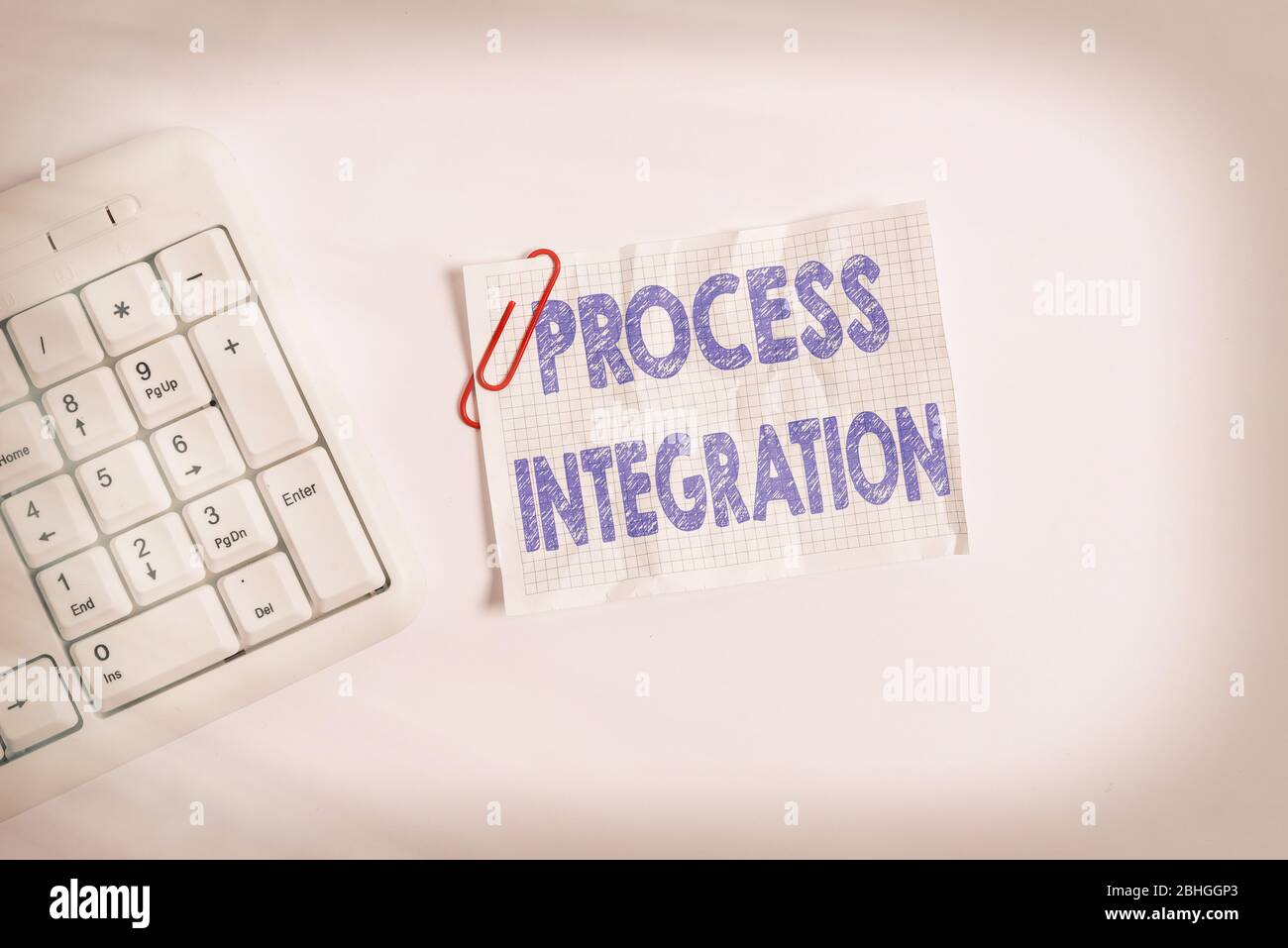 Writing note showing Process Integration. Business concept for ...