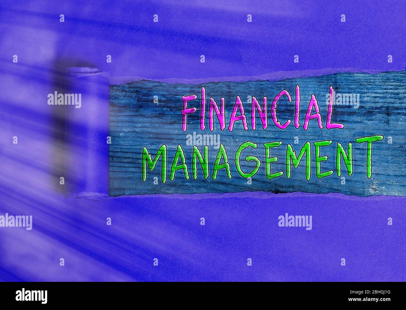 Conceptual hand writing showing Financial Management. Concept meaning efficient and effective way to Manage Money and Funds Stock Photo