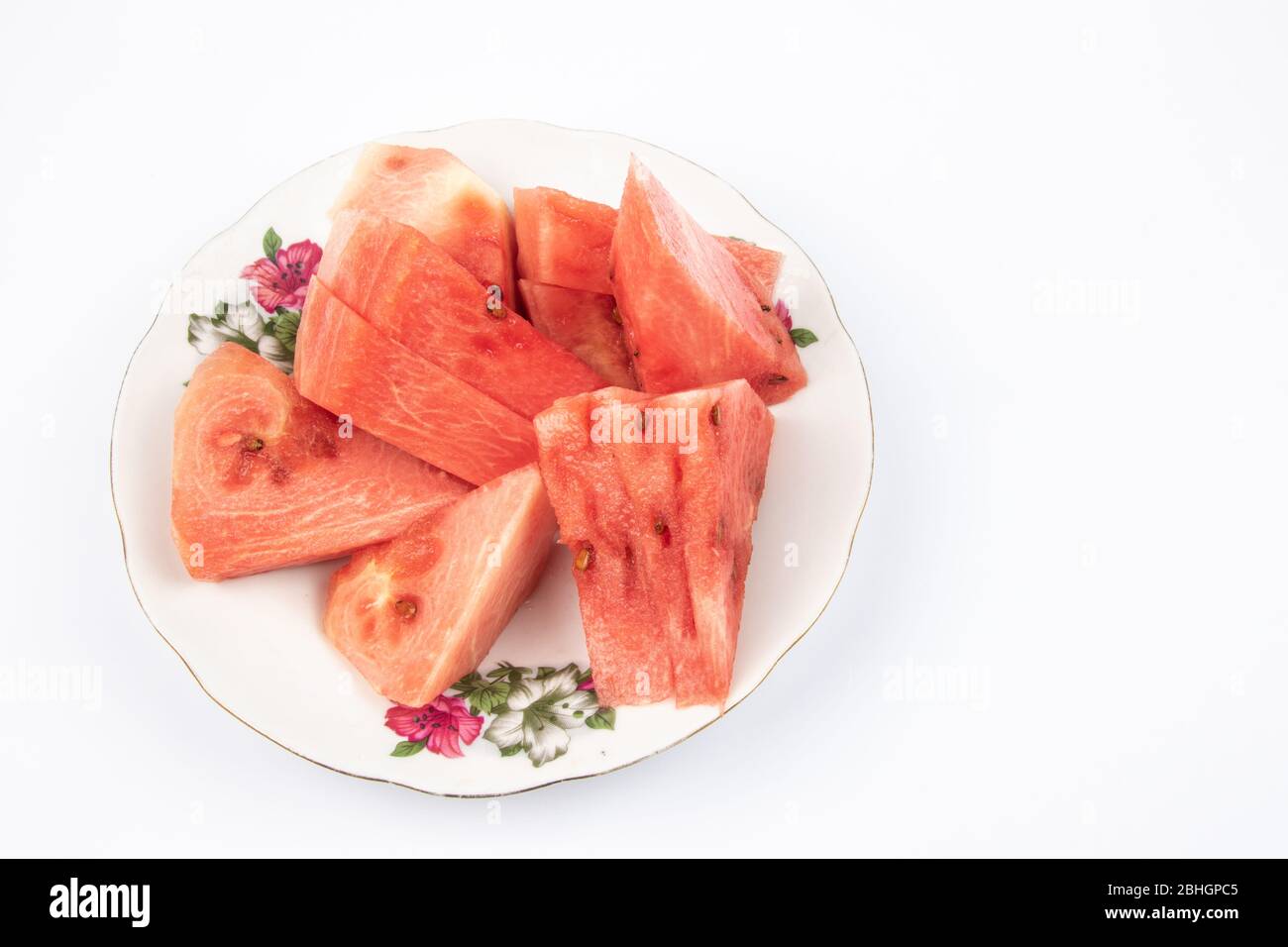 Fresh Watermelon on White background Stock Photo - Alamy
