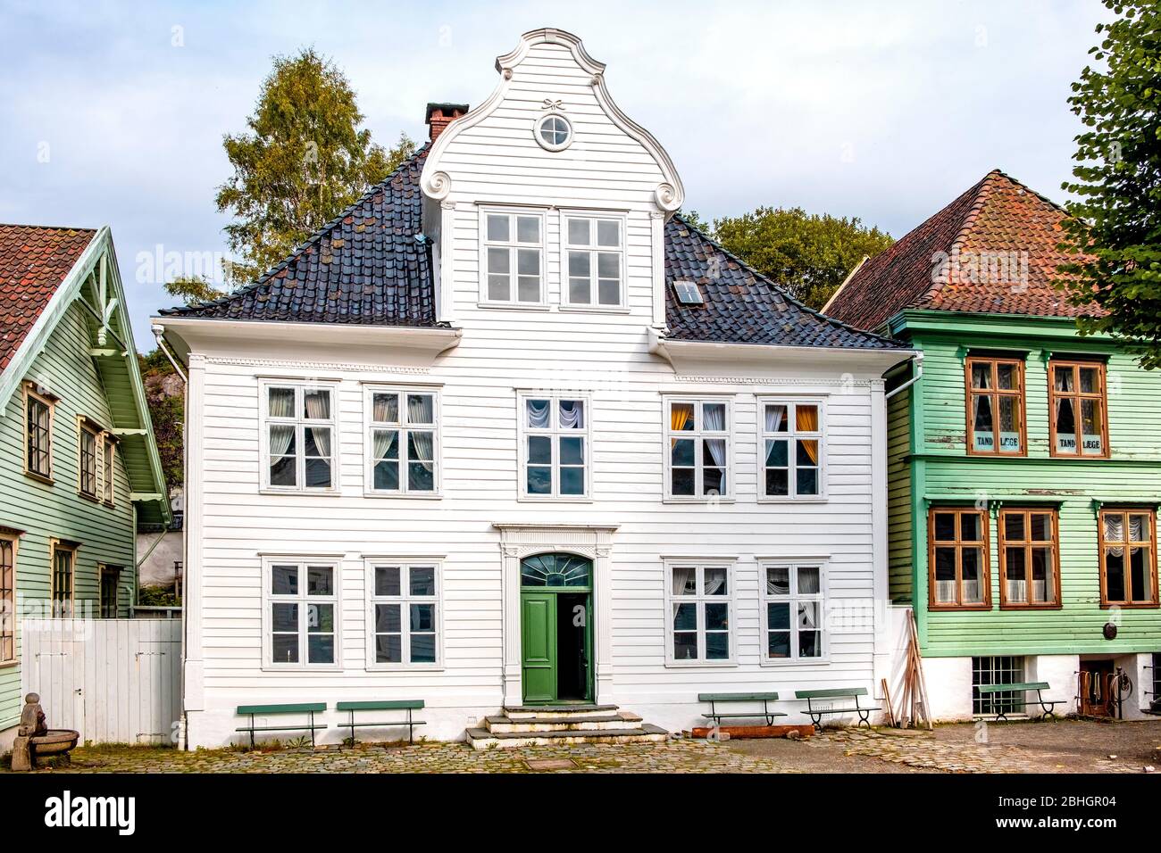 Bergen, Hordaland / Norway - 2019/09/06: Reconstructed XIX century ...