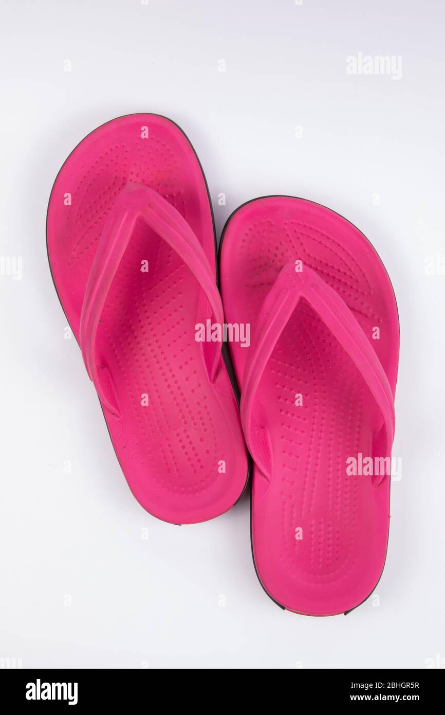 pink rubber sandals