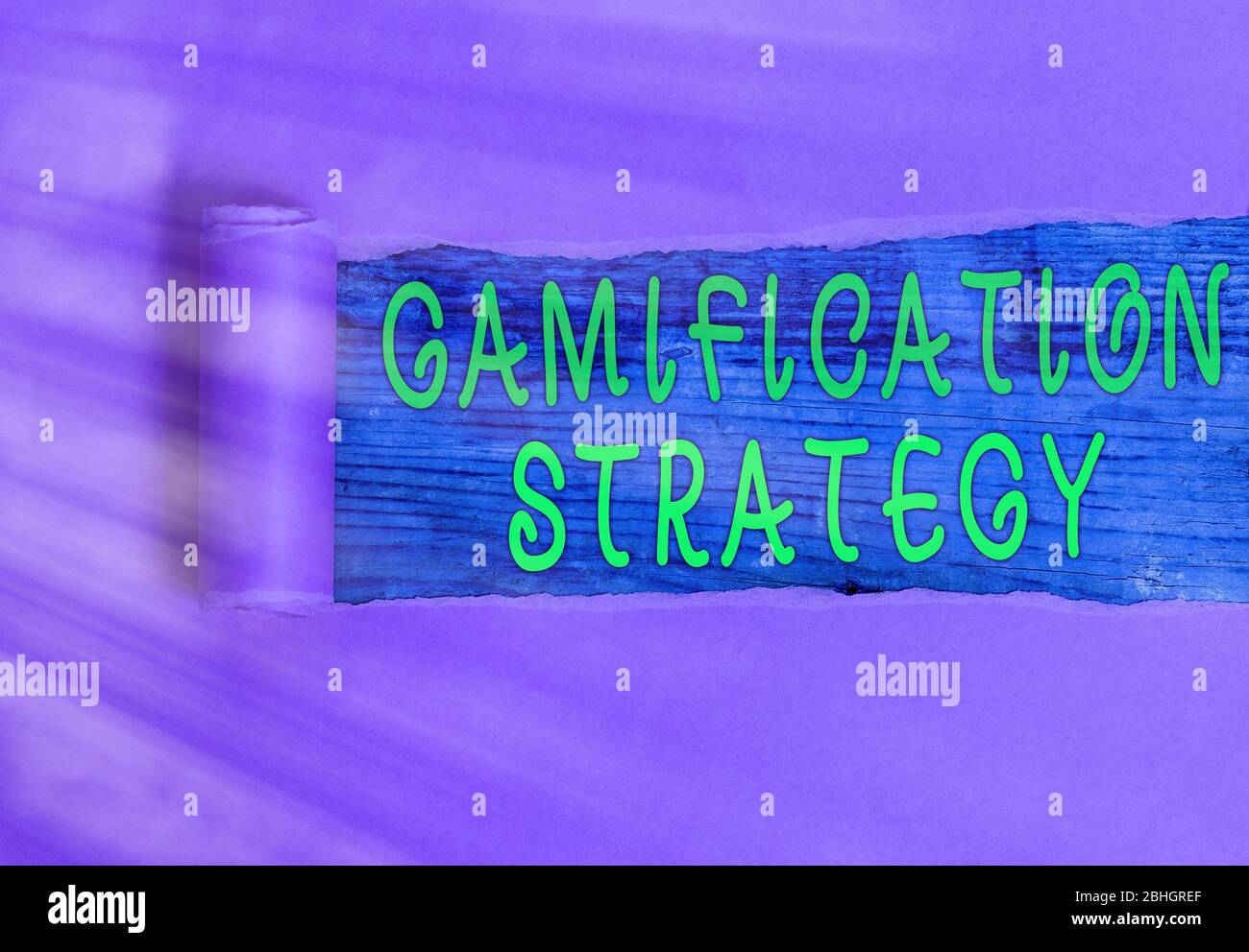 Writing note showing Gamification Strategy. Business concept for use ...