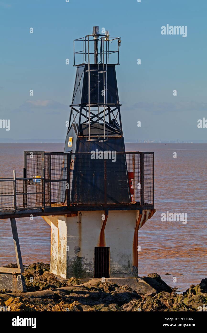 Portishead Battery Point Lighthouse Stock Photo Alamy