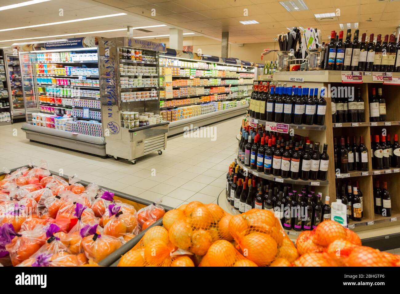 Johannesburg, South Africa February 22, 2017 Fully stocked shelves of food at local Pick n