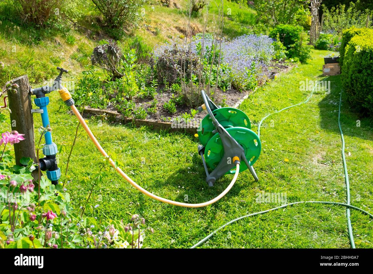 Garden hose reel hi-res stock photography and images - Alamy