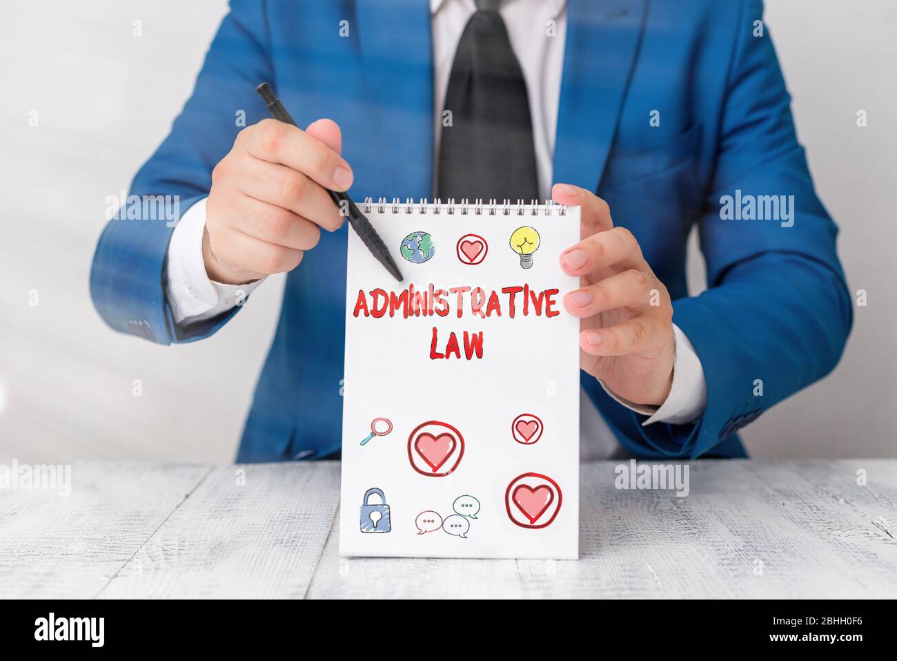 Conceptual hand writing showing Administrative Law. Concept meaning