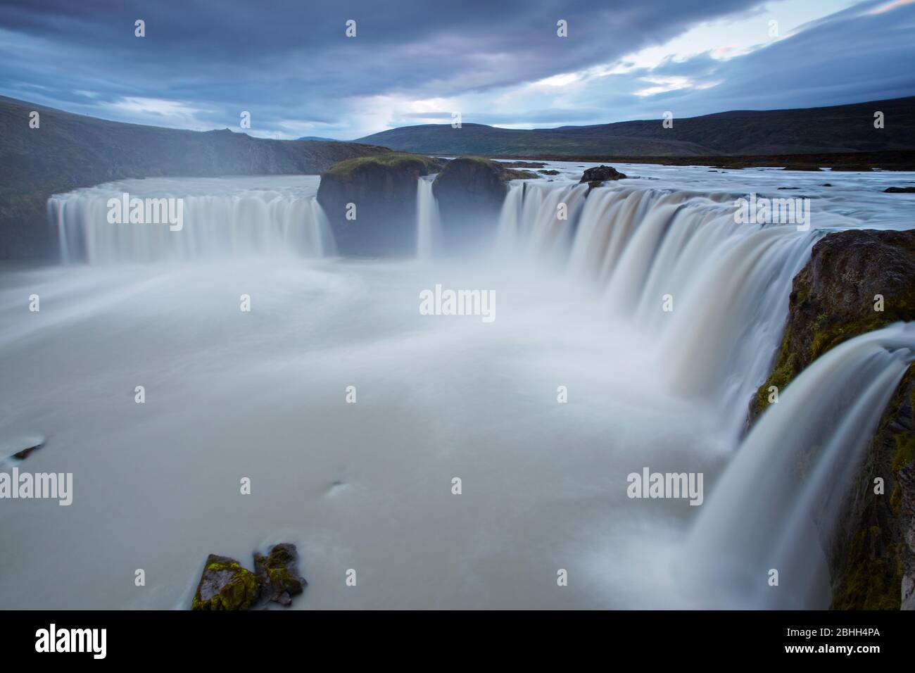 Godafoss, the waterfall of the Gods in North Iceland Stock Photo - Alamy