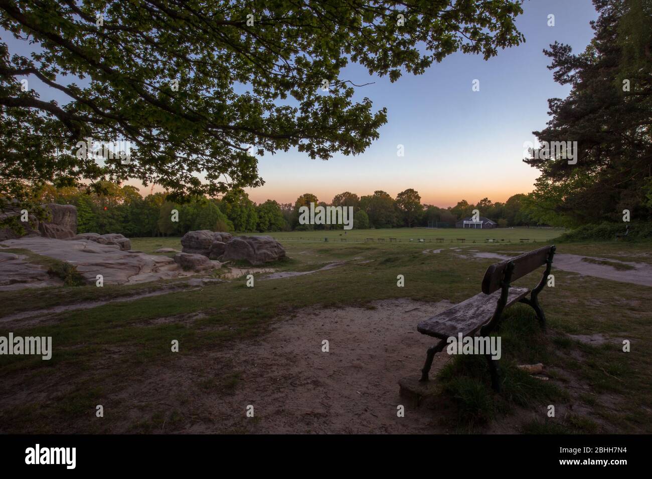 Wellington Rocks, Royal Tunbridge Wells Common, Kent bench by the ...