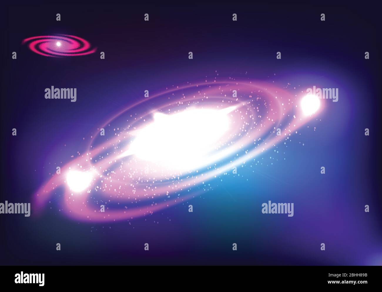 Galaxy. Vector galaxy effect. Spiral galaxy Stock Vector