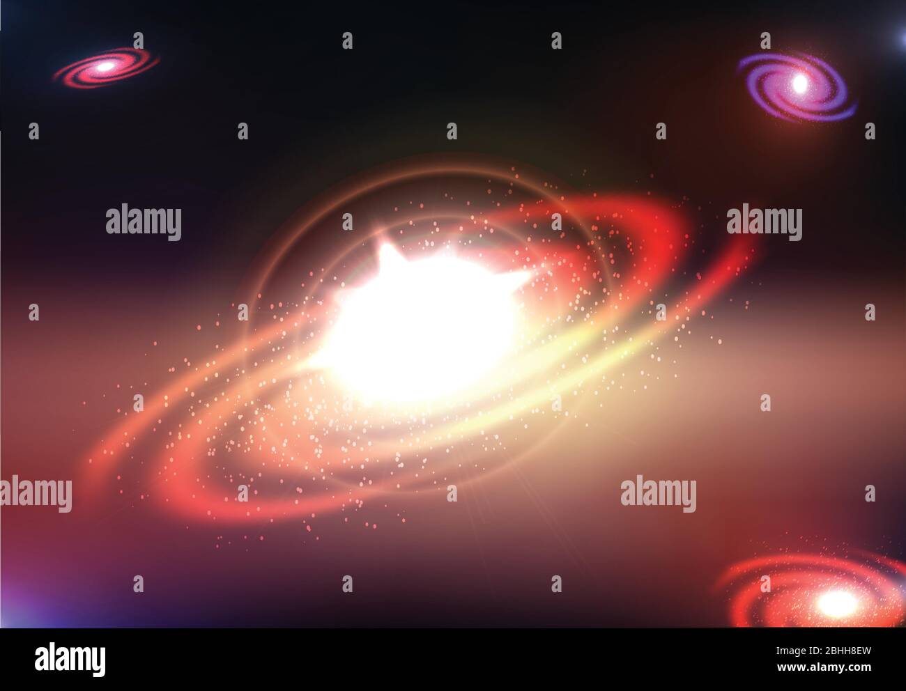 Galaxy. Vector galaxy effect. Spiral galaxy Stock Vector