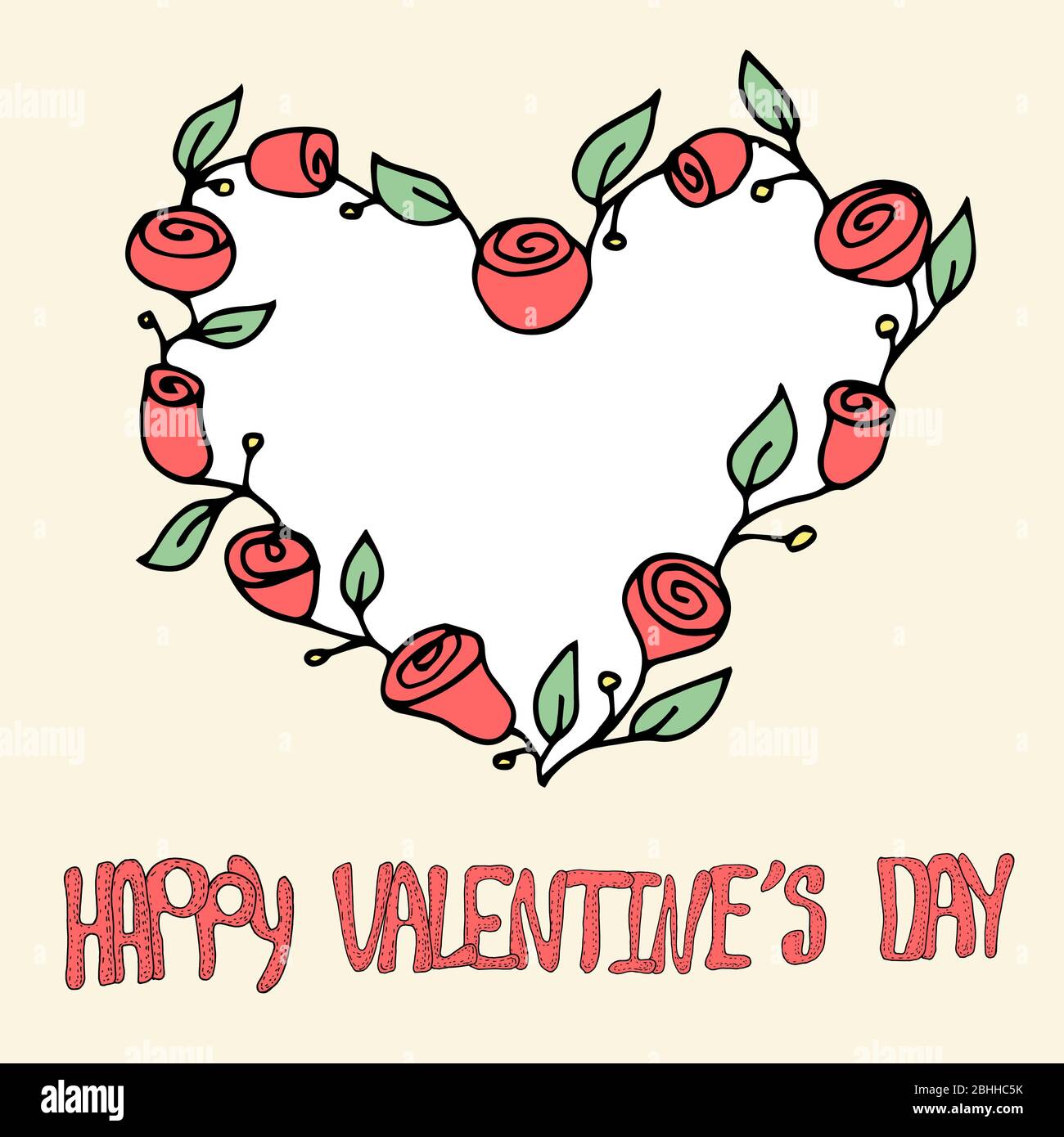 Cute Vector Valentine day card or banner Stock Vector Image & Art - Alamy