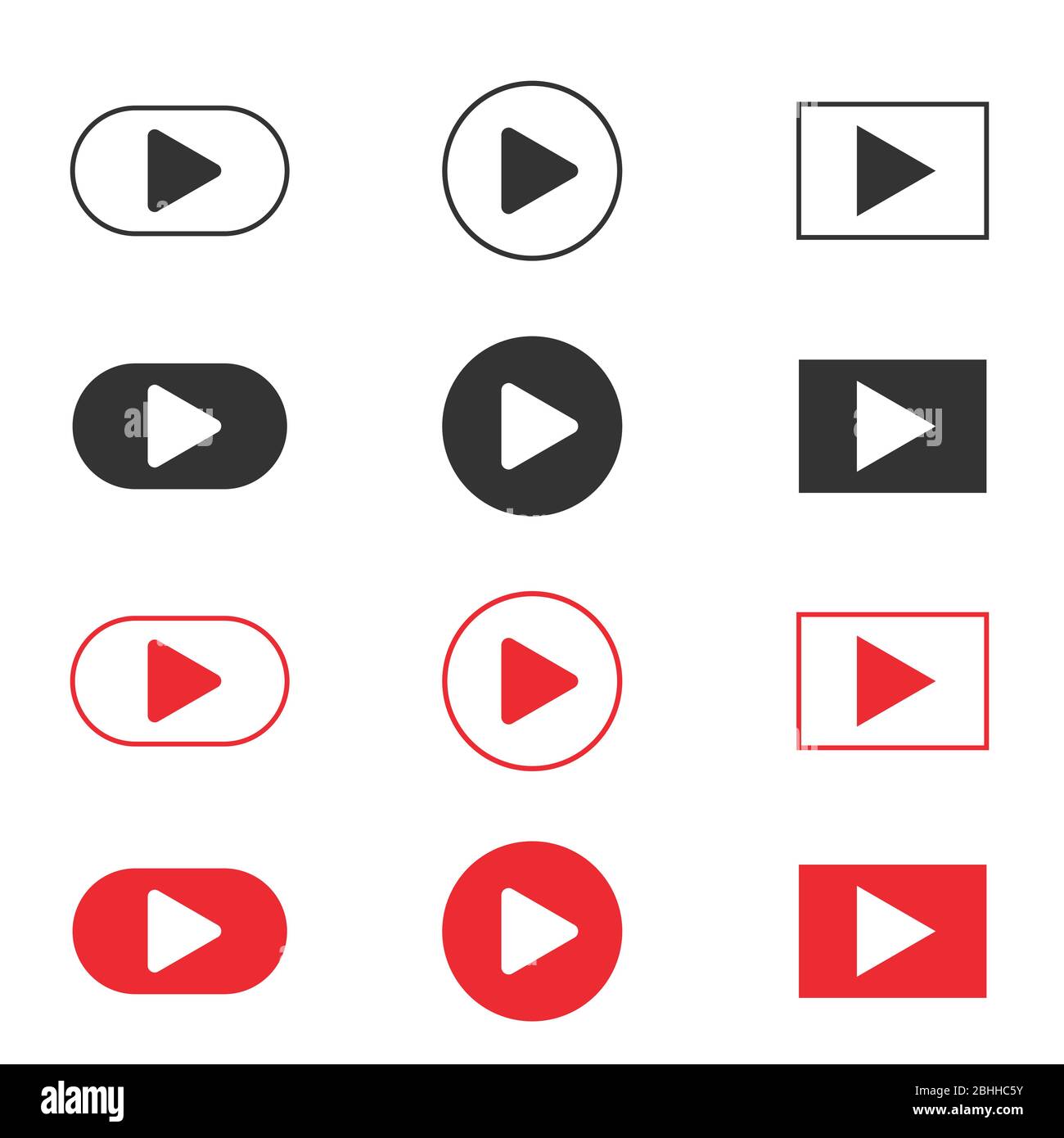 Play vector icons Stock Vector Image & Art - Alamy
