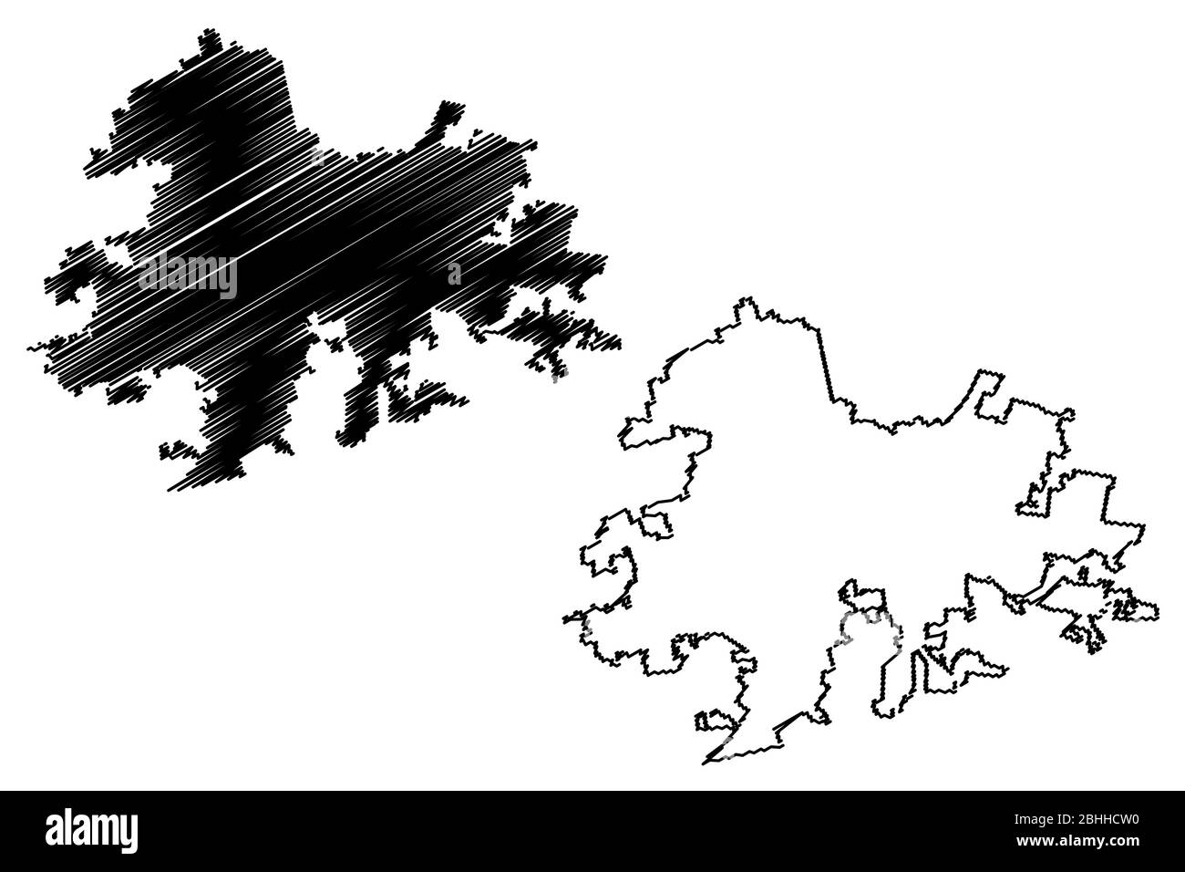 Monza City (Italian Republic, Italy, Lombardy) map vector illustration