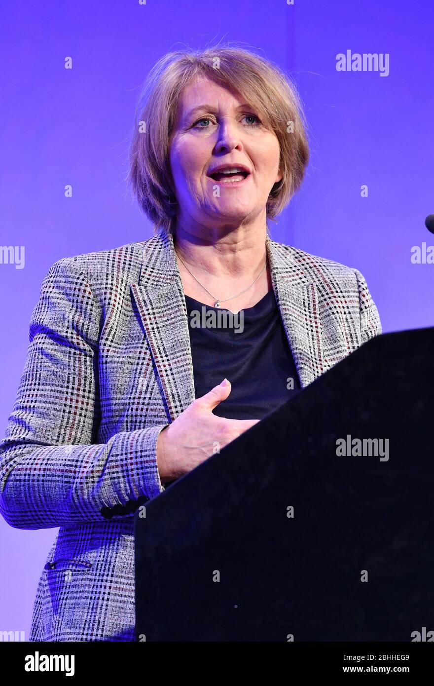 Anne Longfield, Children's Commissioner for England, speaking at the APCC & NPCC (Police Chiefs) Partnership Summit 2020 in London, England , UK Stock Photo