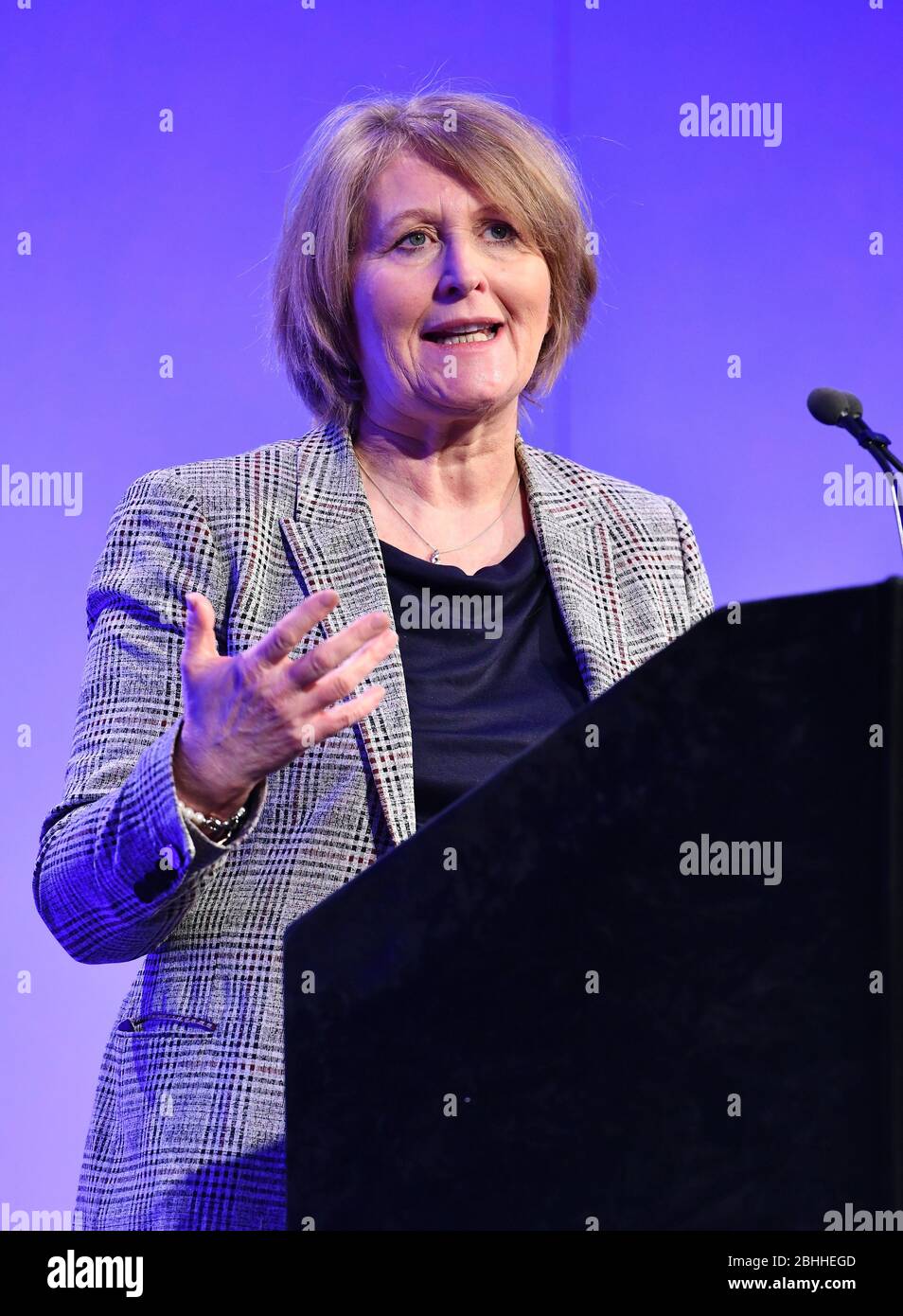 Anne Longfield, Children's Commissioner for England, speaking at the APCC & NPCC (Police Chiefs) Partnership Summit 2020 in London, England , UK Stock Photo