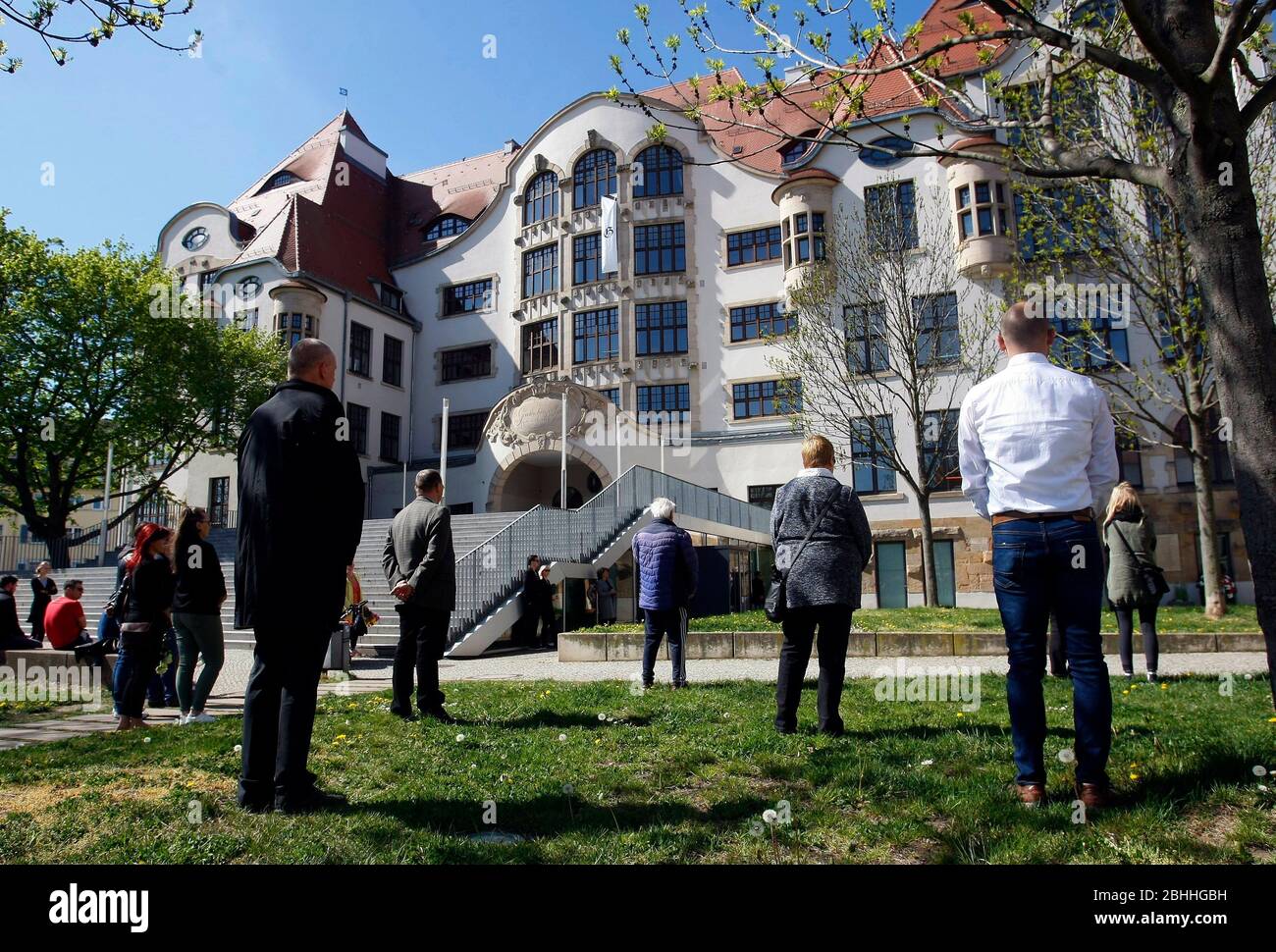 26 April Thuringia Erfurt When Commemorating The 18th Anniversary Of A Student Running Amok At