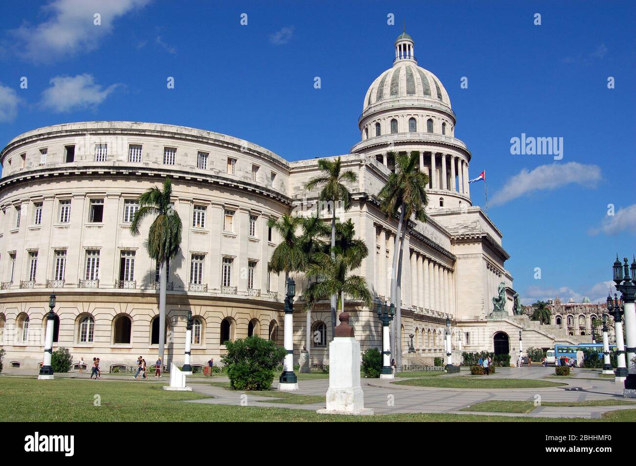 Havana, Cuba - November 9, 2011:  View of the home of Cuba's legislature, the Capitolio in Havana. Stock Photo