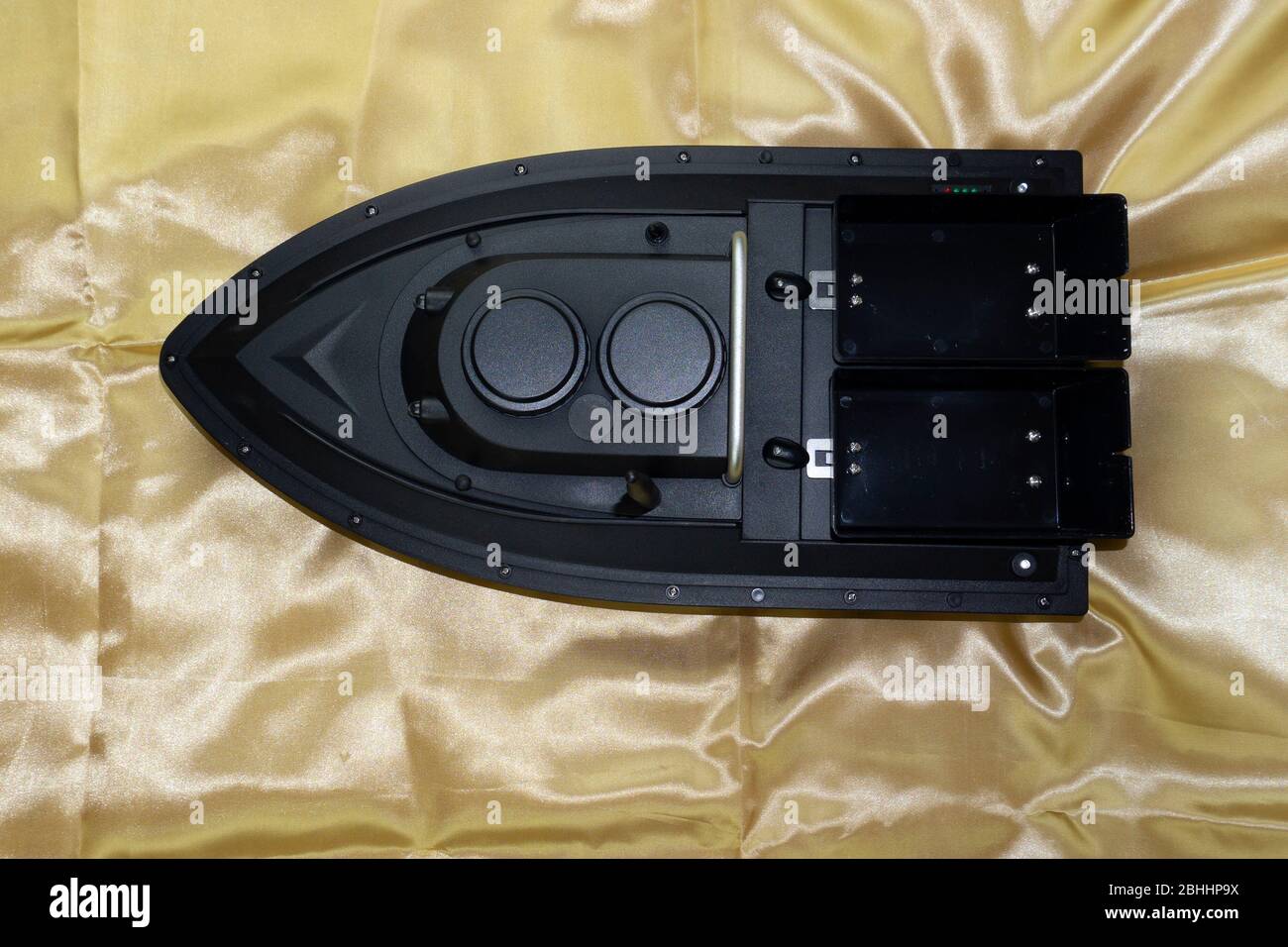 Image of one of the remotecontrolled boats on the pond Stock Photo Alamy
