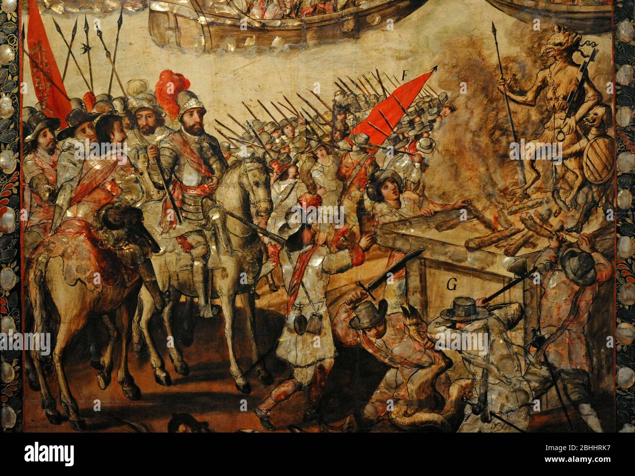 高速 割引 2025 東日本 The Conquest of Mexico. Anonymous author. Table, oil, nacre 洋書