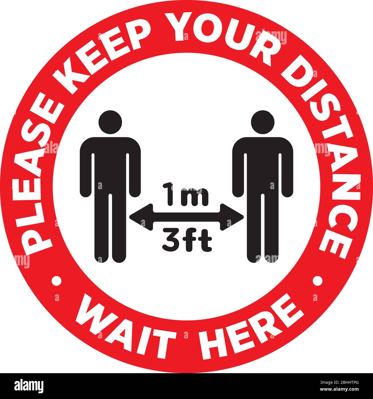 Social Distancing Signage or Floor Sticker for help reduce the risk of ...