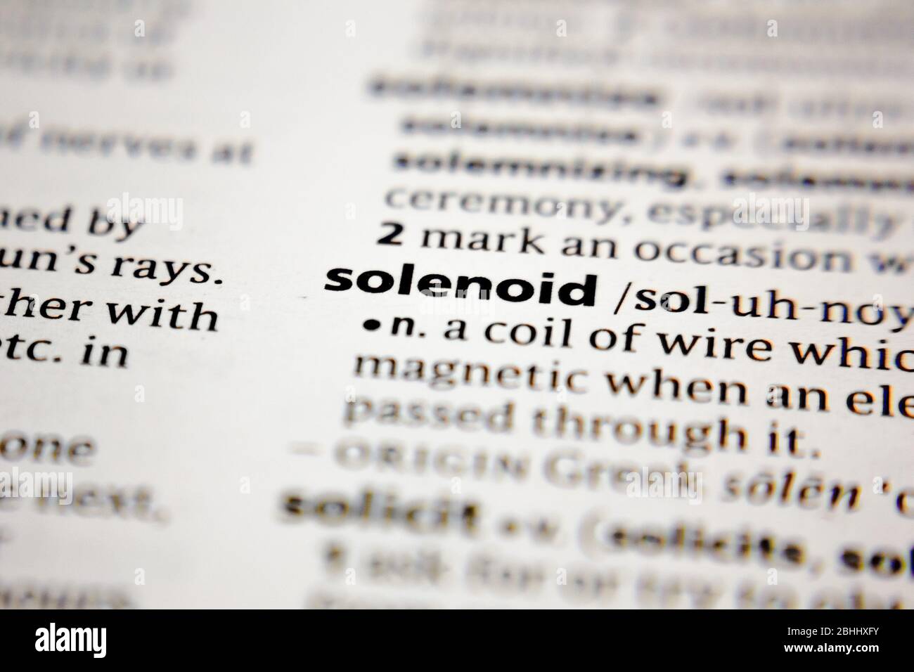 Solenoid Meaning Oxford Dictionary at William Pompey blog