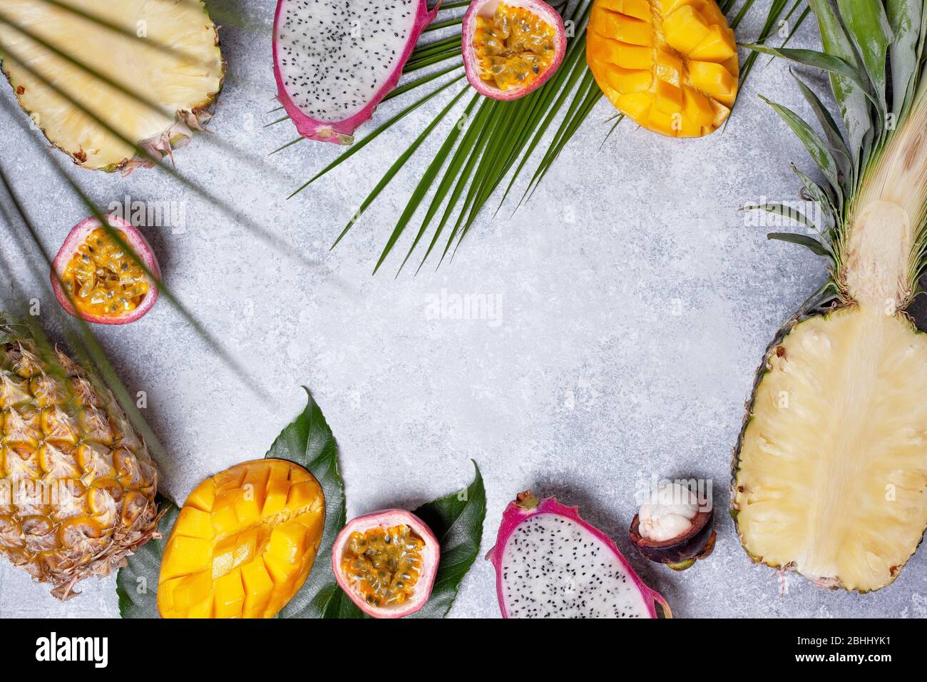 Colorful tropical fruits copy hi-res stock photography and images - Alamy