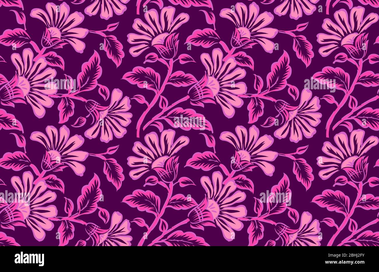 seamless floral design pattern Stock Photo