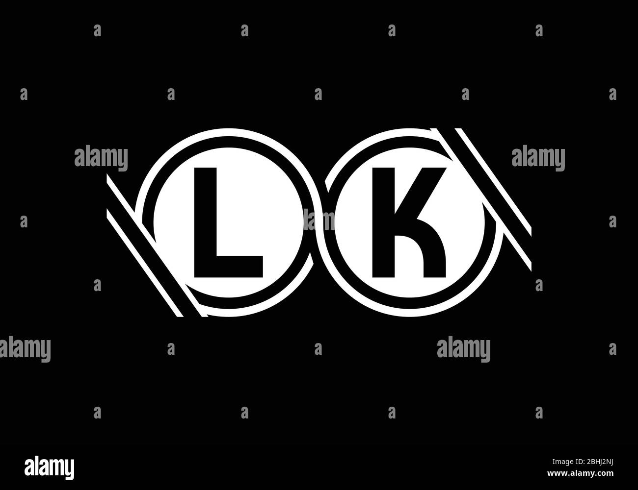 Initial Monogram Letter L K Logo Design Vector Template. LK Letter Logo ...