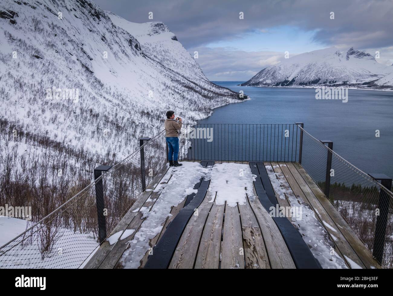 Bergsbotn Senja Norway Stock Photo Alamy